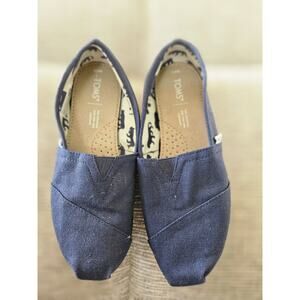 Toms Alpargata Womens Slip on Casual Shoes Size 6.5 US Navy Blue Lightweight